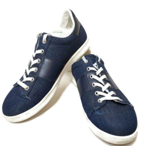 Sam Edelman men Denim navy blue Lace-Up Sneakers Size 10 Blue & White - Picture 8 of 10
